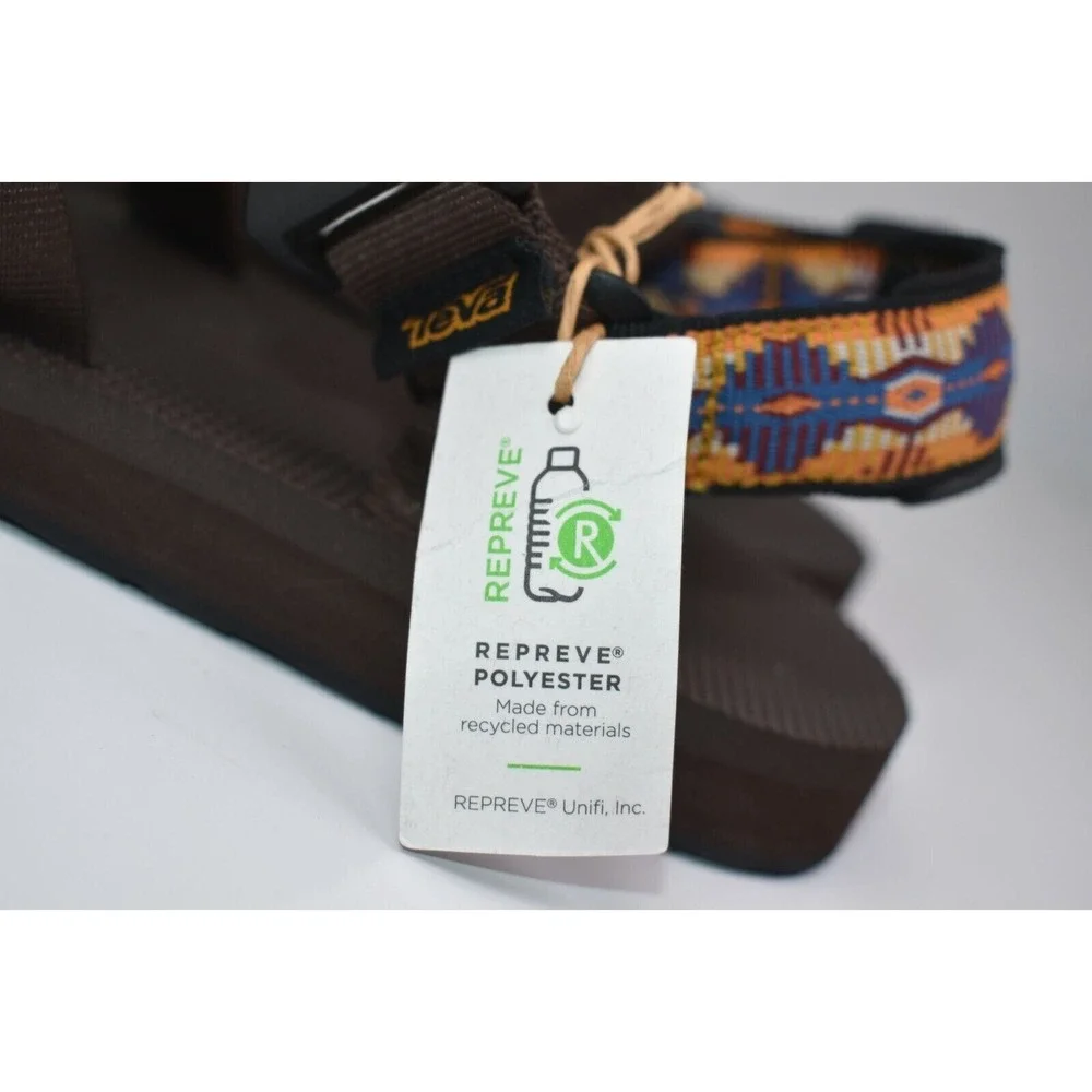 TEVA Men's Dorado‎ Brown Multi-Color Print Strap Sandals 1110640 Size 13